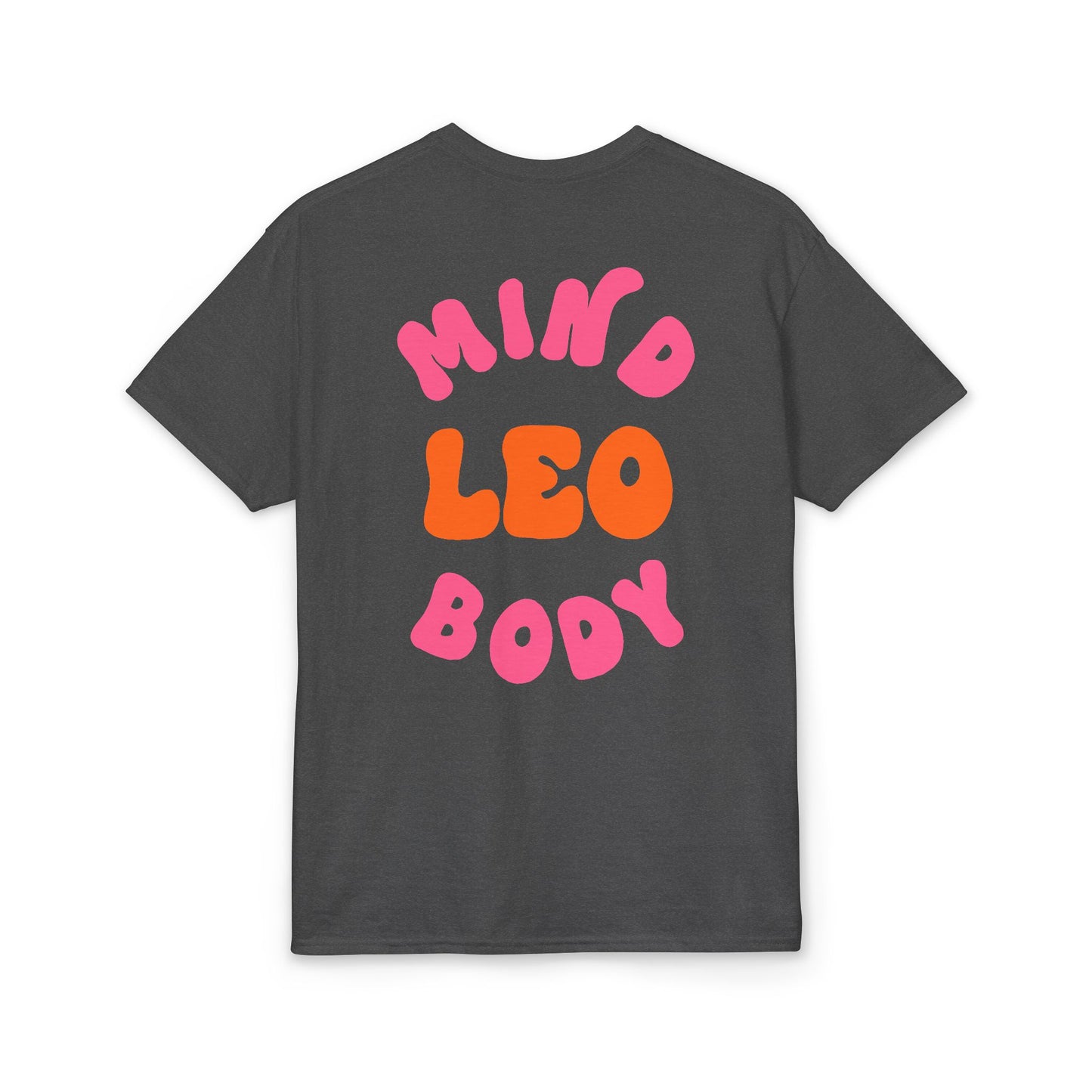 Leo Mind and Body T-Shirt - Pink and Orange