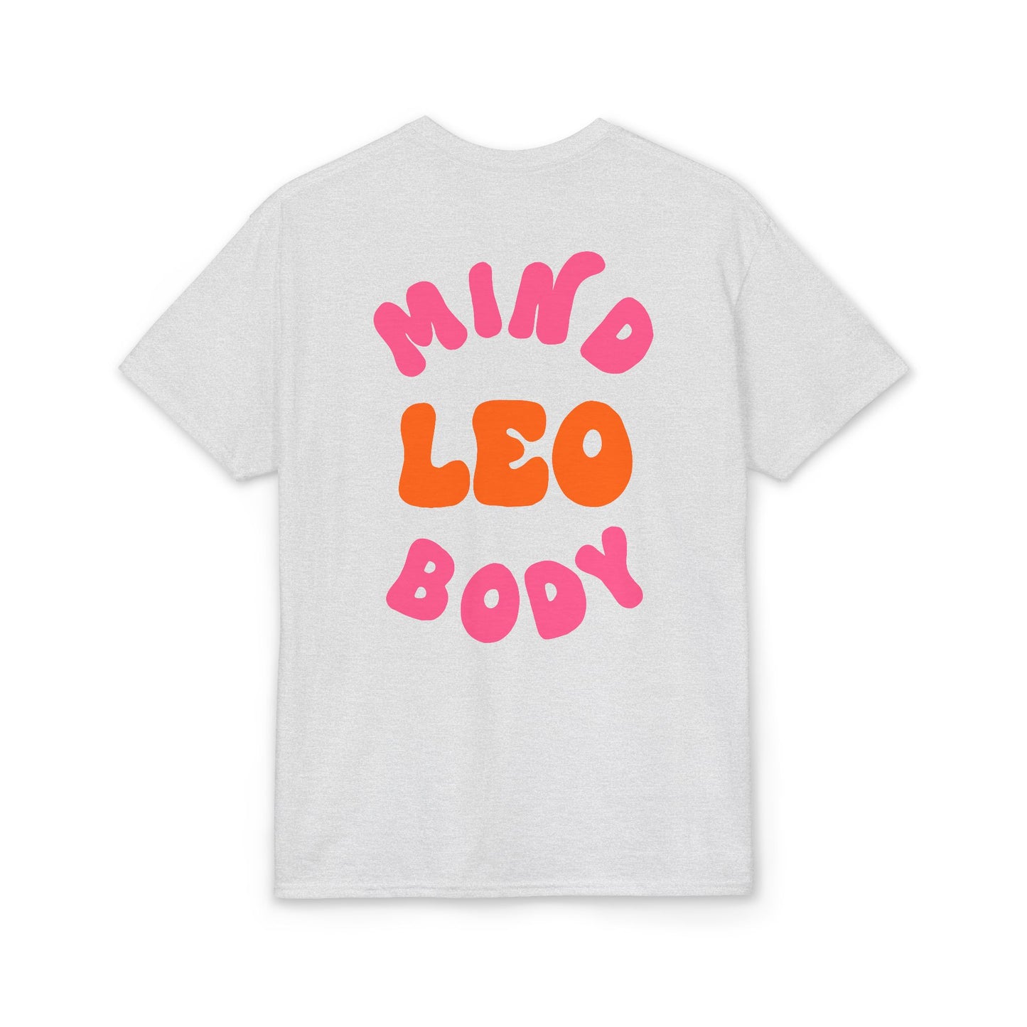 Leo Mind and Body T-Shirt - Pink and Orange