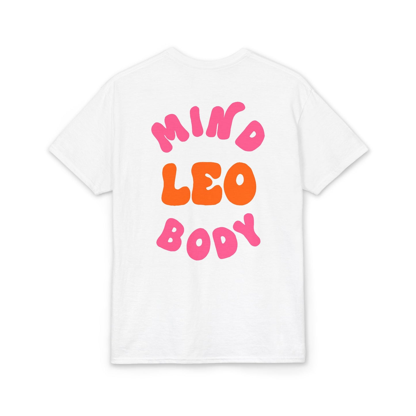 Leo Mind and Body T-Shirt - Pink and Orange