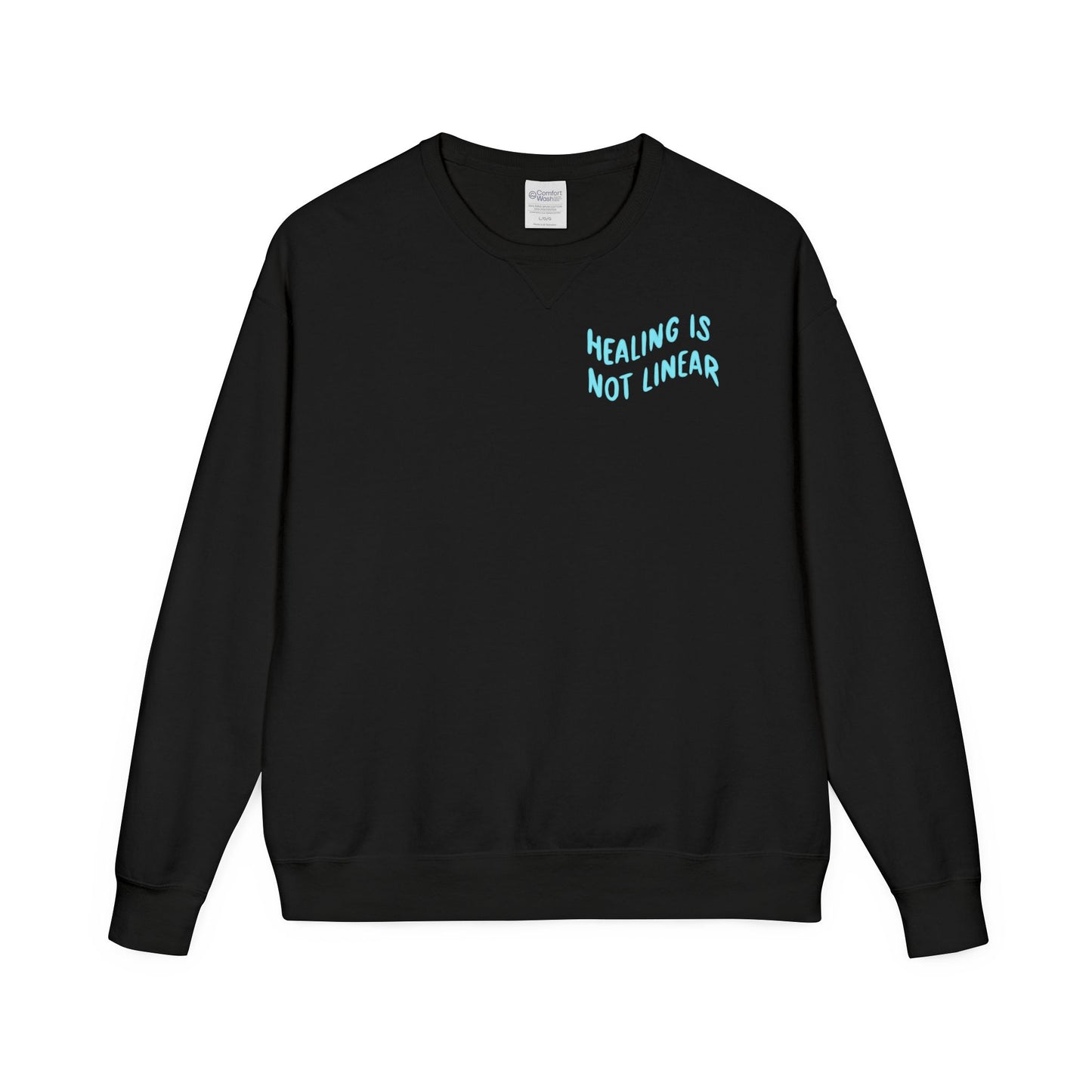 Healing Is Not Linear Crewneck - Lilac and Teal