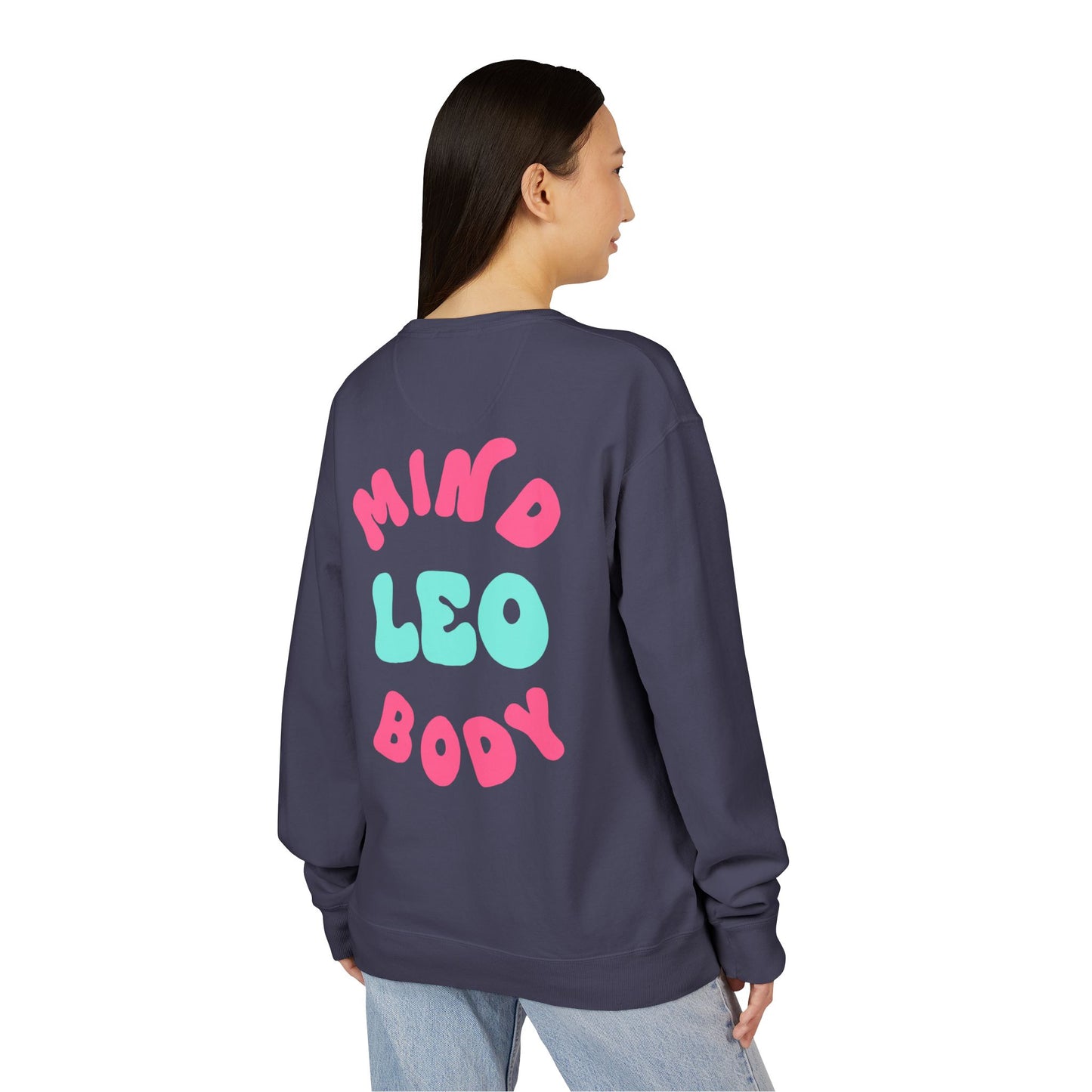 Healing Is Not Linear Crewneck - Teal and Pink Writing