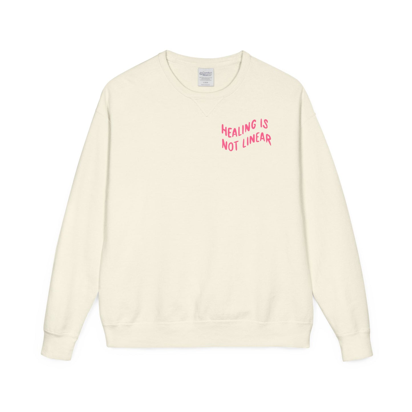 Healing Is Not Linear Crewneck - Lavender and Pink