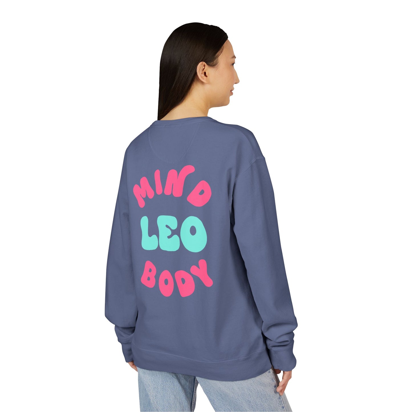 Healing Is Not Linear Crewneck - Teal and Pink Writing