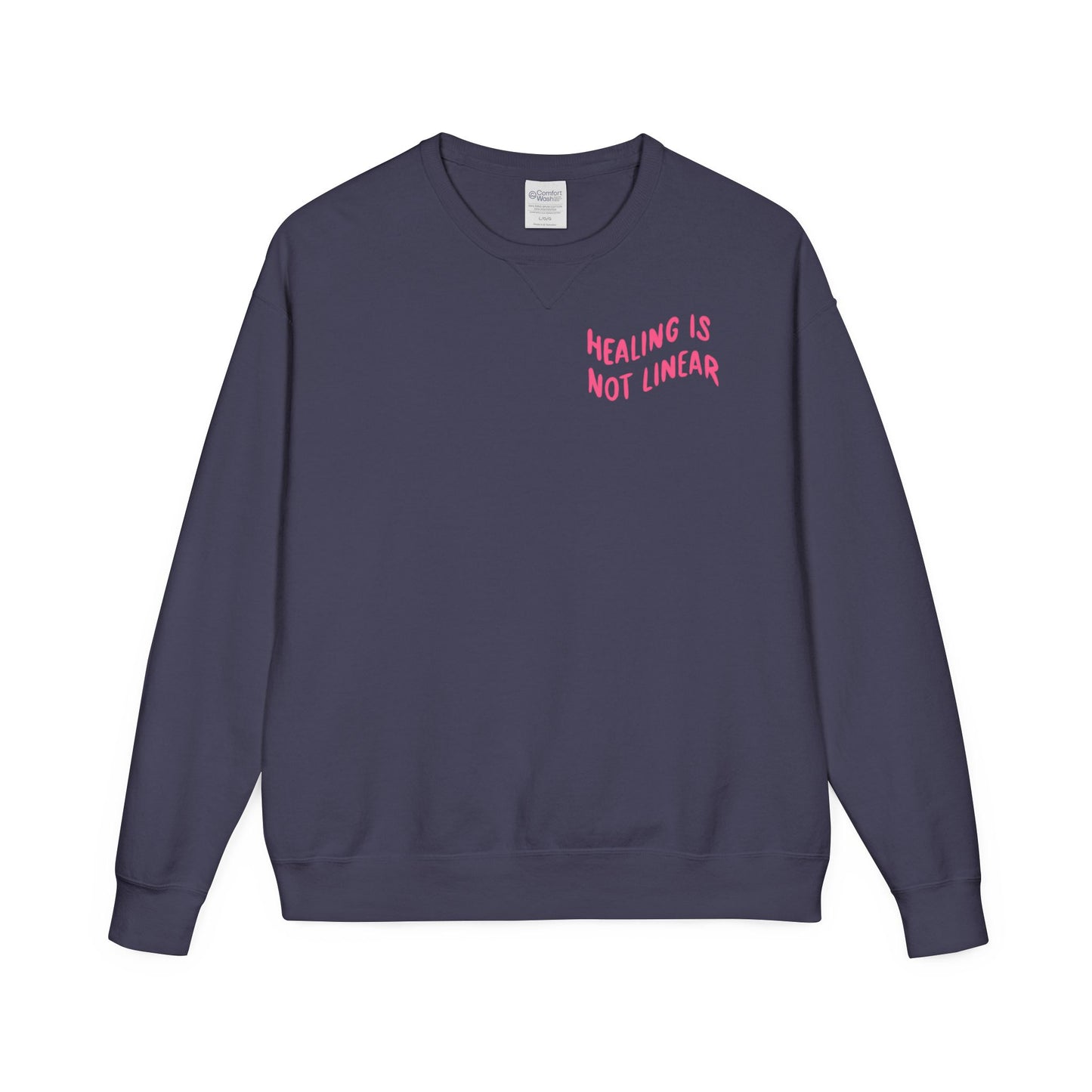 Healing Is Not Linear Crewneck - Lavender and Pink