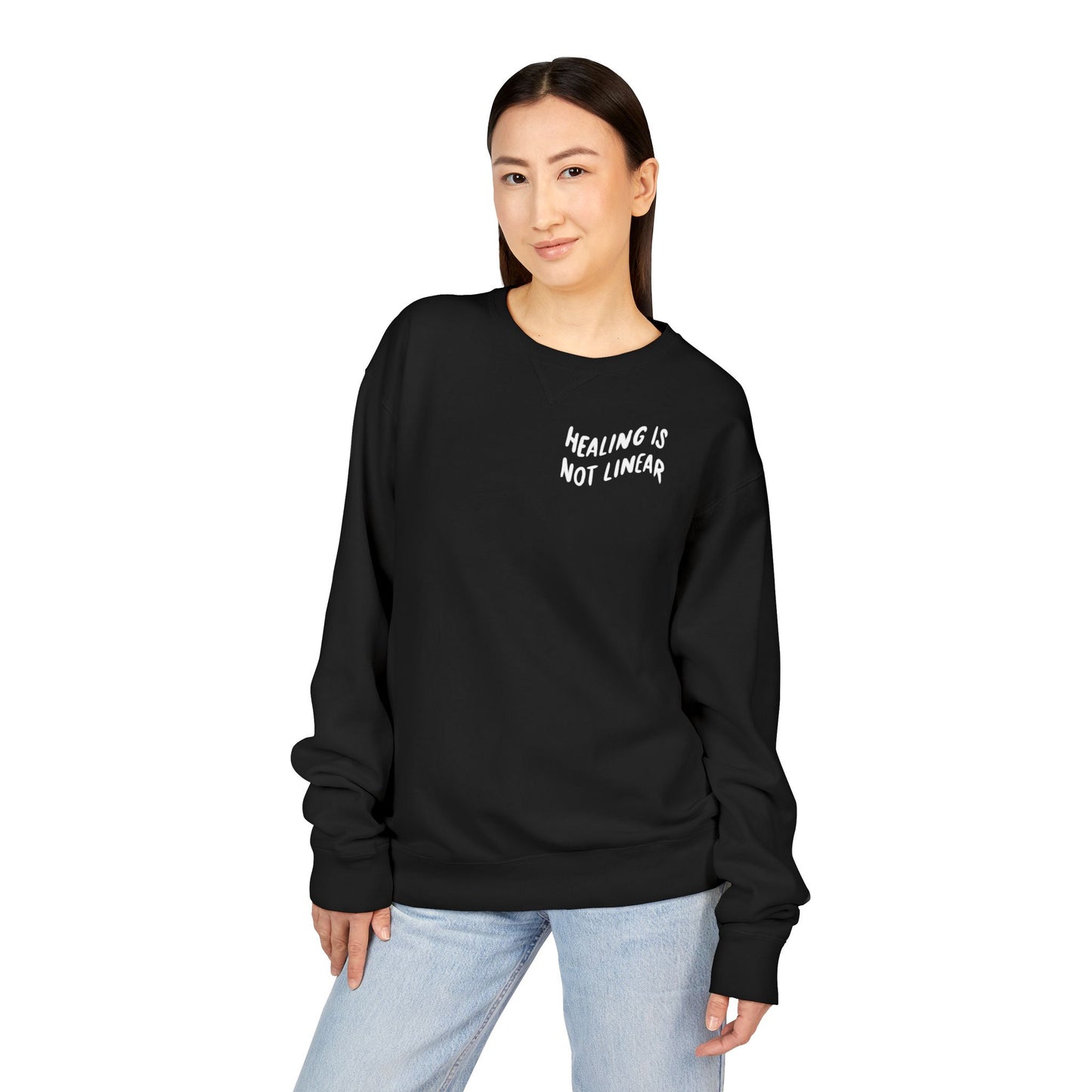 Healing Is Not Linear Crewneck - White