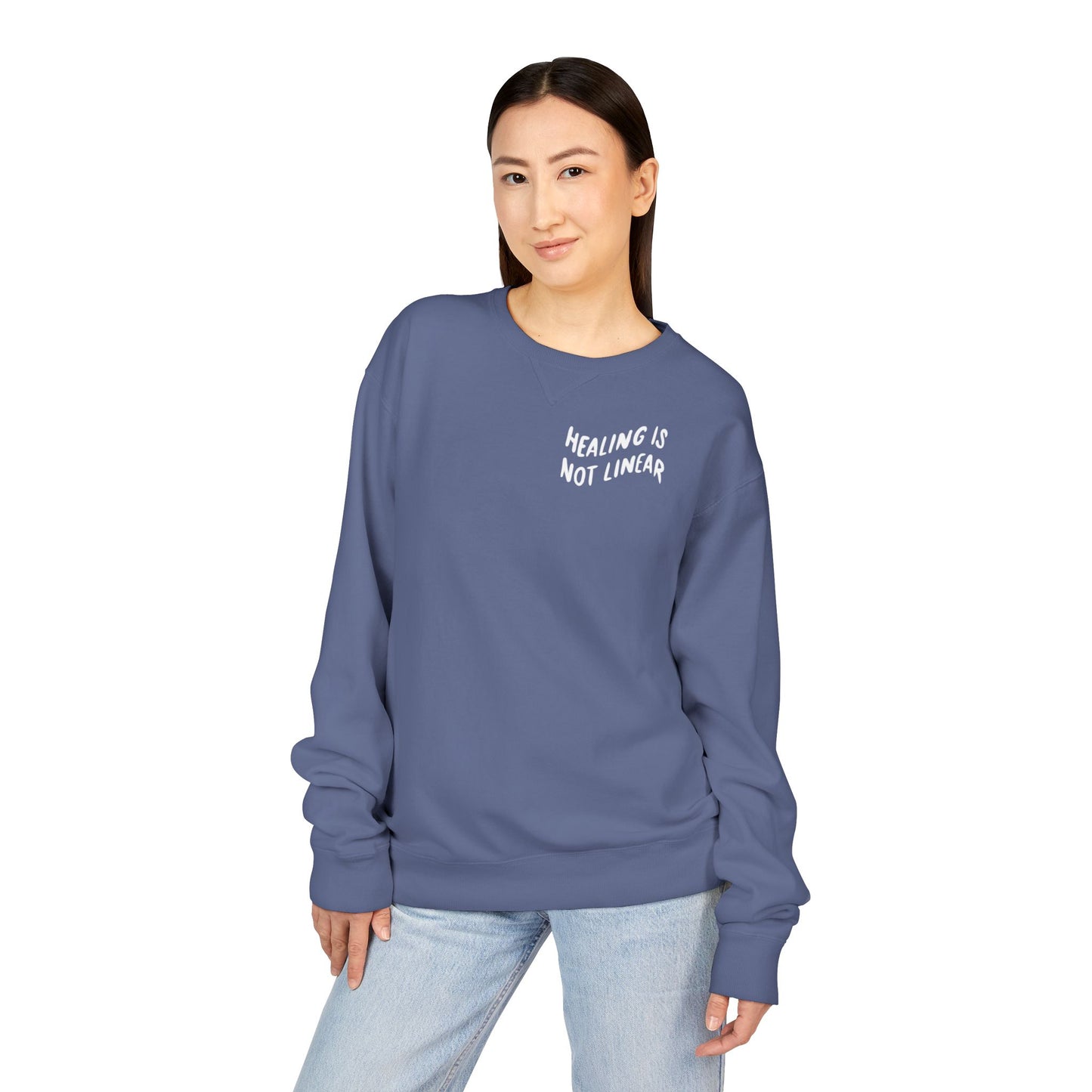 Healing Is Not Linear Crewneck - White