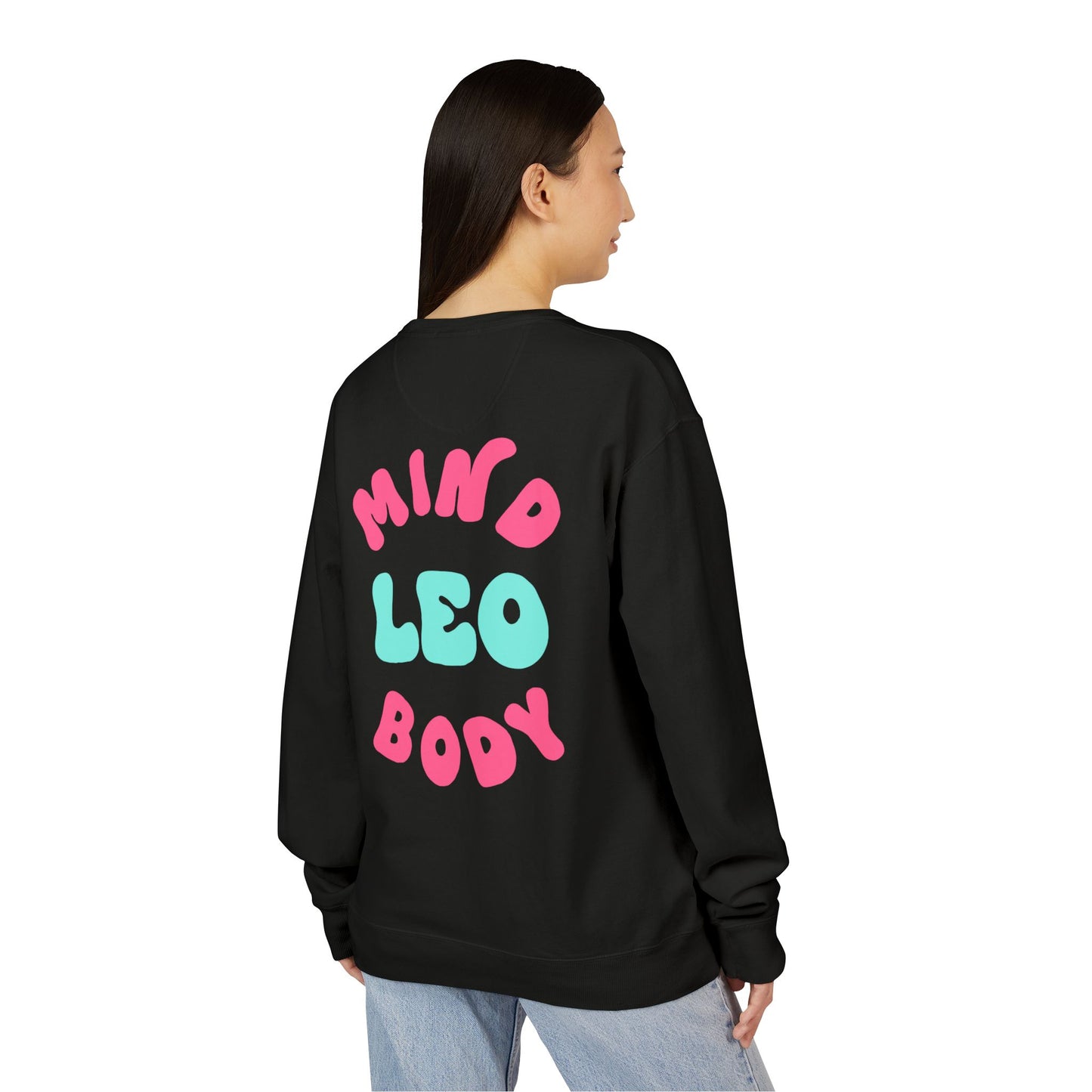Healing Is Not Linear Crewneck - Teal and Pink Writing