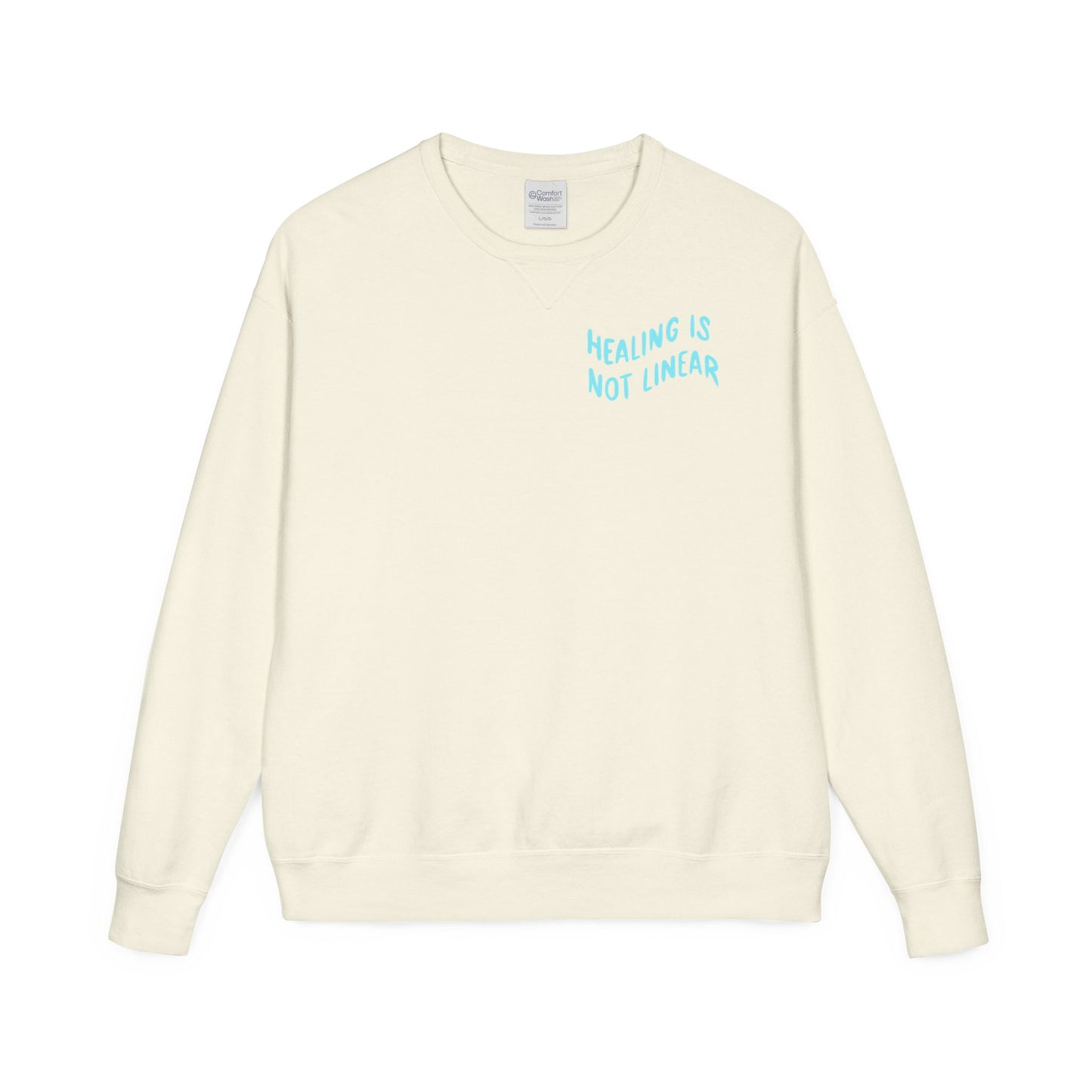 Healing Is Not Linear Crewneck - Lilac and Teal