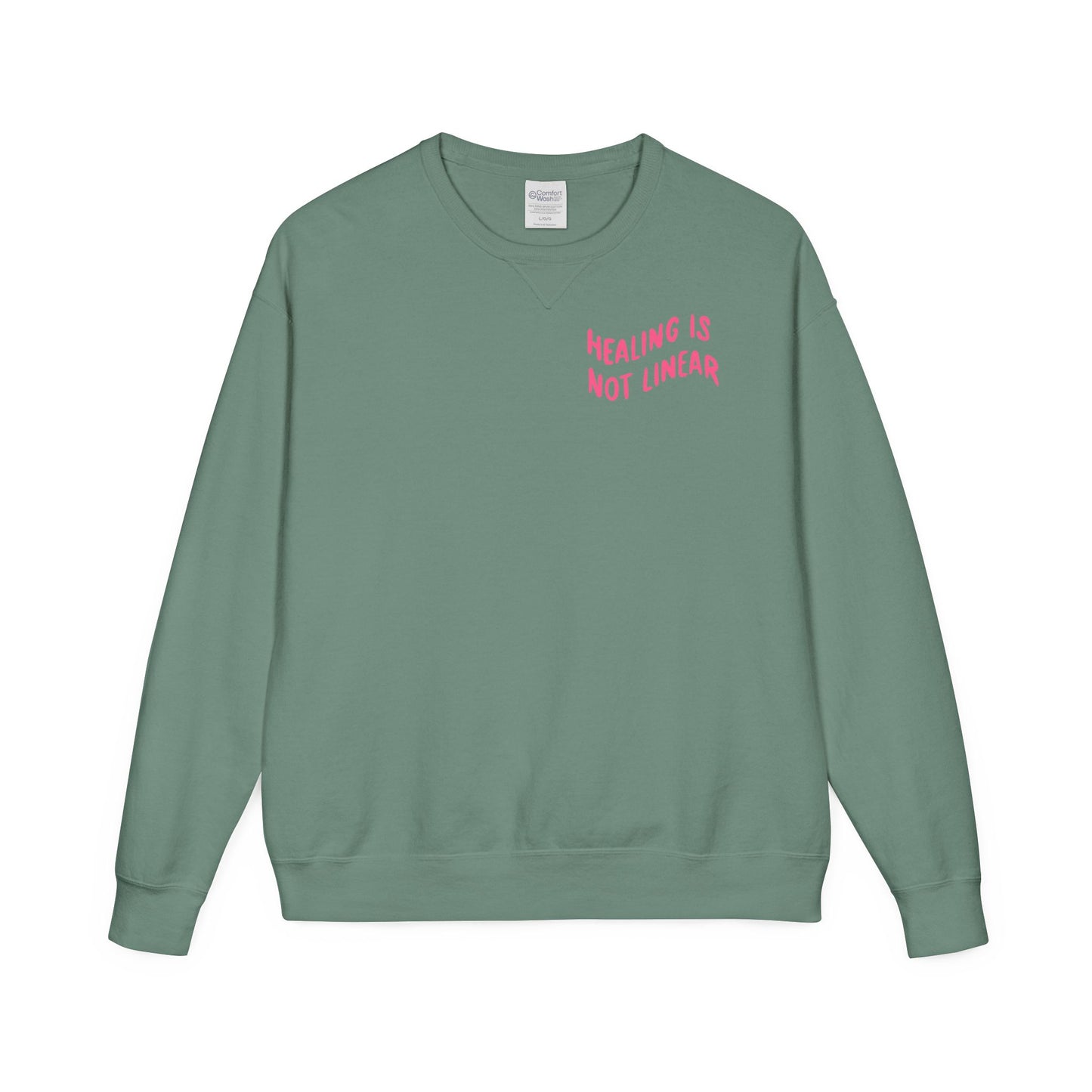 Healing Is Not Linear Crewneck - Lavender and Pink