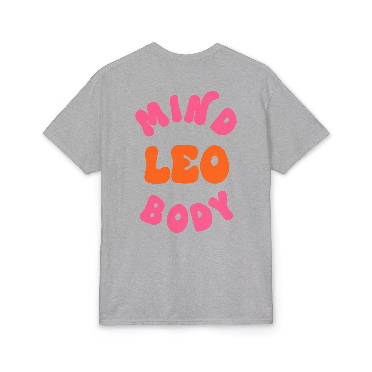Leo Mind and Body T-Shirt - Pink and Orange