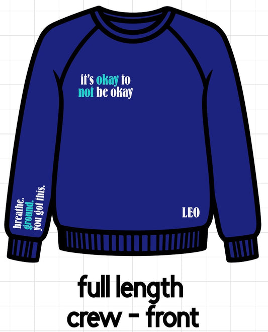Mindful Navy Blue Crewneck