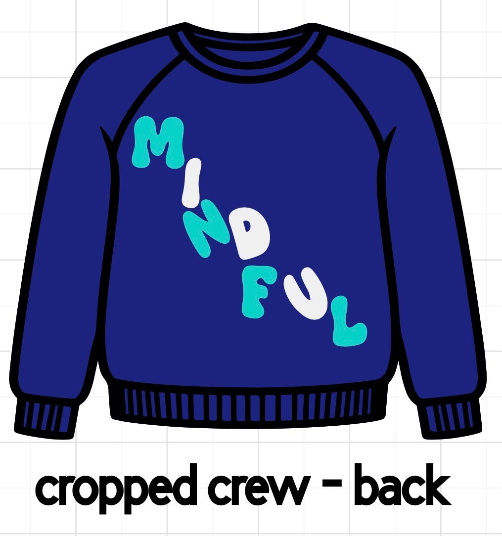 Mindful Navy Cropped Crewneck