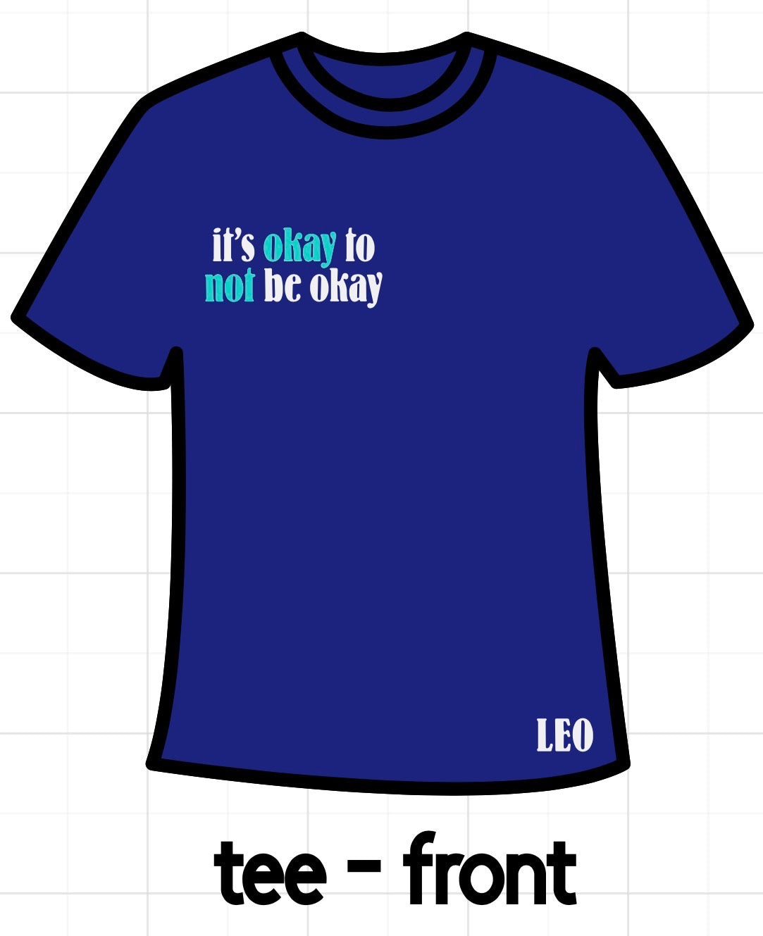 Mindful Navy Short Sleeve T-Shirt